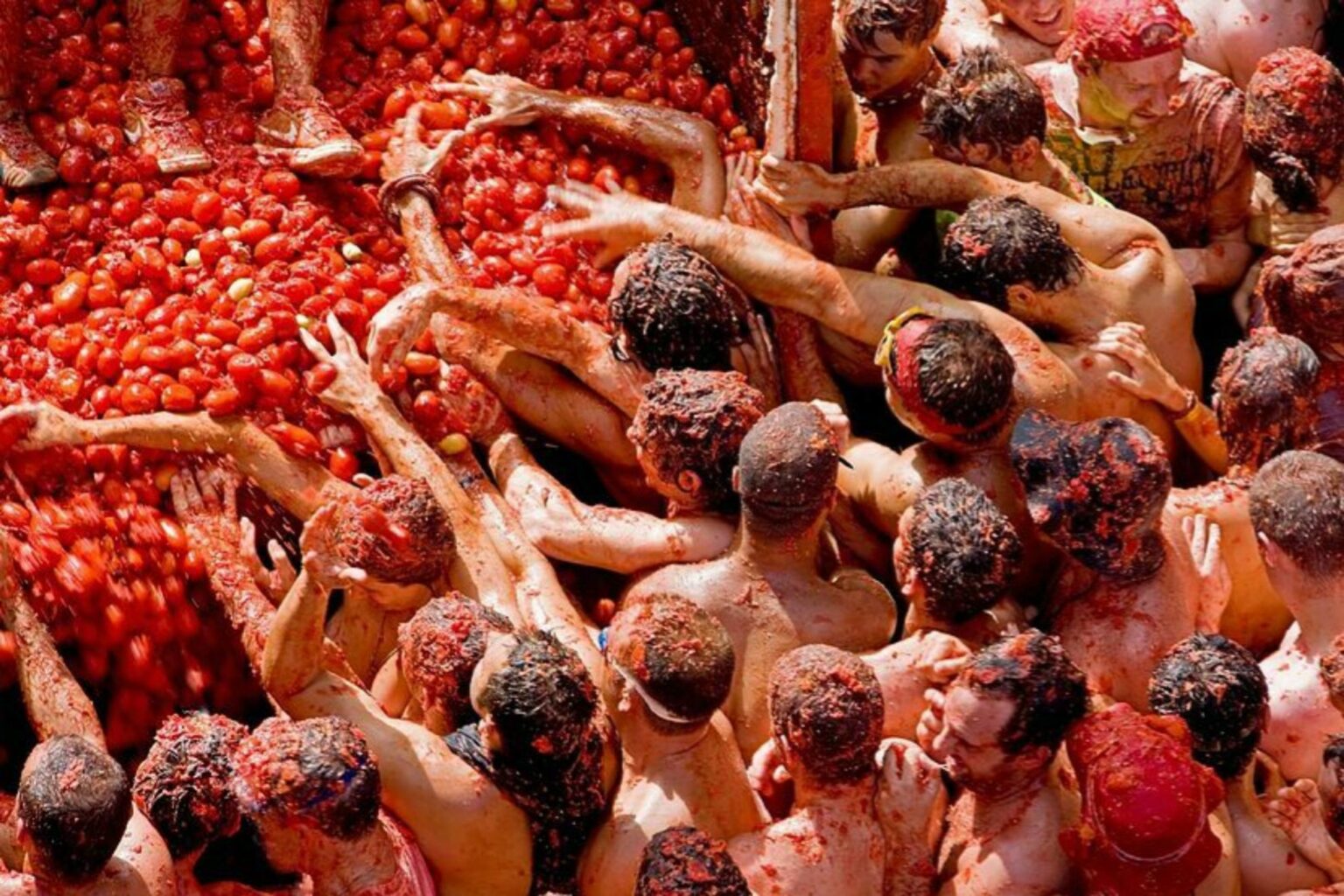 Tomatina en Buñol de Valencia